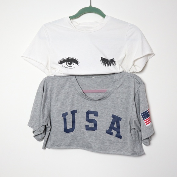 Tops - Graphic Crop Top Bundle S